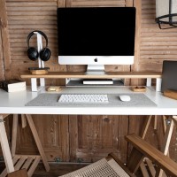 mini: Stojak na słuchawki Bewood Geometryczny - White - Dąb (2)