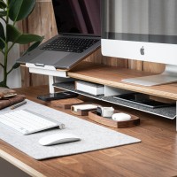 mini: Podstawka pod laptop - Bewood Laptop Riser - White - Orzech (6)