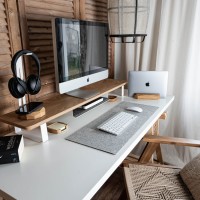 mini: Stojak na laptop Bewood - Geometryczny - Pojedynczy - Dąb (4)