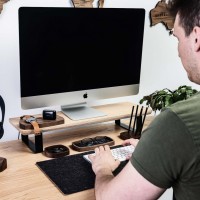 mini: Podstawka pod monitor Bewood - Black - Dąb - Short (2)