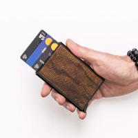mini: Etui na karty Bewood Unique Black - Hexagon Imbuia (3)