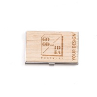 mini: Personalized Wooden Business Card Holder Inox - Your Logo - Design (7)