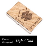 mini: Personalized Wooden Business Card Holder Inox - Your Logo - Design (8)