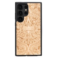 mini: Drewniane Etui Bewood na Samsung Galaxy S24 Ultra KALENDARZ AZTECKI ANIEGRE (1)