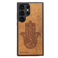 mini: Drewniane Etui Bewood na Samsung Galaxy S24 Ultra HAMSA IMBUIA (1)
