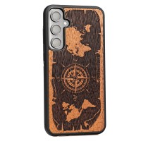 mini: Drewniane Etui Bewood na Samsung Galaxy S23 FE RÓŻA WIATRÓW MERBAU (2)