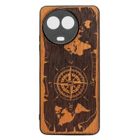 mini: Drewniane Etui Bewood na Realme 11 5G RÓŻA WIATRÓW MERBAU (1)