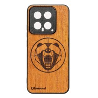 mini: Drewniane Etui Bewood na Xiaomi 14 Pro NIEDŹWIEDŹ MERBAU (1)