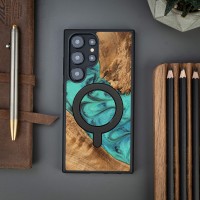 mini: Etui Bewood Unique na Samsung Galaxy S24 Ultra - Turquoise z MagSafe (3)
