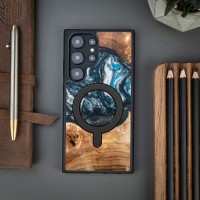 mini: Bewood Resin Case - Samsung Galaxy S24 Ultra - Planets - Earth - MagSafe (3)