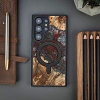 mini: Bewood Resin Case - Samsung Galaxy S24 Ultra - Planets - Pluto - MagSafe (3)