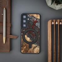 mini: Etui Bewood Unique na Samsung Galaxy S24 - Planets - Pluton z MagSafe (3)