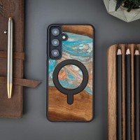 mini: Etui Bewood Unique na Samsung Galaxy S24 Plus - Planets - Saturn z MagSafe (3)