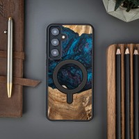 mini: Etui Bewood Unique na Samsung Galaxy S24 Plus - Planets - Neptun z MagSafe (3)