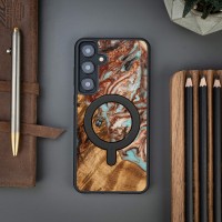 mini: Etui Bewood Unique na Samsung Galaxy S24 Plus - Planets - Jowisz z MagSafe (3)