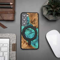 mini: Etui Bewood Unique na Samsung Galaxy S23 - Turquoise z MagSafe (3)