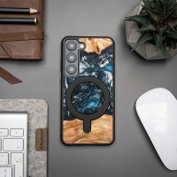 mini: Etui Bewood Unique na Samsung Galaxy S23 - Planets - Ziemia z MagSafe (3)