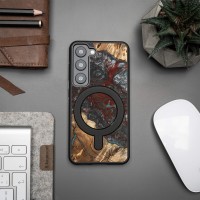 mini: Etui Bewood Unique na Samsung Galaxy S23 - Planets - Pluton z MagSafe (3)