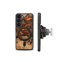 mini: Bewood Resin Case - Samsung Galaxy S23 - Orange - MagSafe (2)