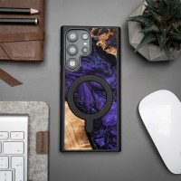 mini: Etui Bewood Unique na Samsung Galaxy S23 Ultra - Violet z MagSafe (3)