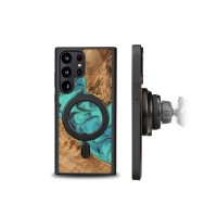 mini: Etui Bewood Unique na Samsung Galaxy S23 Ultra - Turquoise z MagSafe (2)
