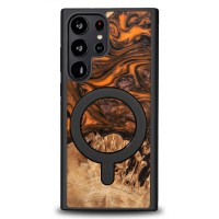 mini: Etui Bewood Unique na Samsung Galaxy S23 Ultra - Orange z MagSafe (1)