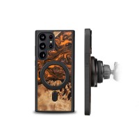 mini: Etui Bewood Unique na Samsung Galaxy S23 Ultra - Orange z MagSafe (2)