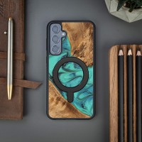 mini: Etui Bewood Unique na Samsung Galaxy S23 FE - Turquoise z MagSafe (3)