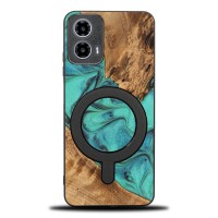 mini: Etui Bewood Unique do Motorola G34 5G - Turquoise z MagSafe (1)