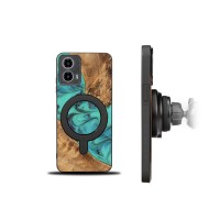 mini: Etui Bewood Unique do Motorola G34 5G - Turquoise z MagSafe (2)
