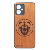 mini: Drewniane Etui Bewood do Motorola G54 5G NIEDŹWIEDŹ MERBAU (1)