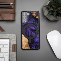 mini: Etui Bewood Unique na Samsung Galaxy S21 FE - Violet z MagSafe (3)