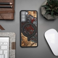 mini: Etui Bewood Unique na Samsung Galaxy S21 FE - Planets - Pluton z MagSafe (3)