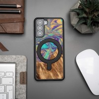 mini: Etui Bewood Unique na Samsung Galaxy S21 FE - Planets - Merkury z MagSafe (3)