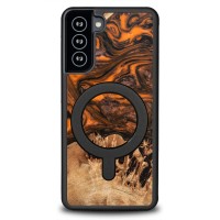 mini: Etui Bewood Unique na Samsung Galaxy S21 FE - Orange z MagSafe (1)