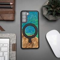 mini: Etui Bewood Unique na Samsung Galaxy S21 FE - Neons - Tokyo z MagSafe (3)