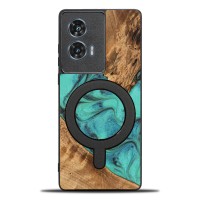 mini: Etui Bewood Unique do Motorola Edge 50 Fusion - Turquoise z MagSafe (1)