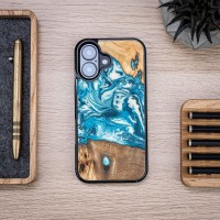 mini: Etui Bewood Unique do iPhone 16 - Planets - Uran (3)