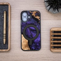 mini: Etui Bewood Unique do iPhone 16 - Violet z MagSafe (4)