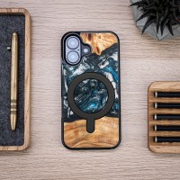 mini: Bewood Resin Case for Apple iPhone 16 - Planets - Earth with MagSafe (4)
