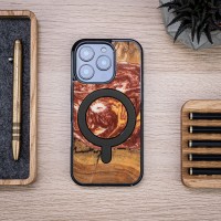 mini: Etui Bewood Unique do iPhone 16 Pro - Planets - Mars z MagSafe (4)