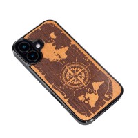 mini: Drewniane Etui Bewood do iPhone 16 RÓŻA WIATRÓW MERBAU (3)