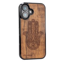 mini: Drewniane Etui Bewood do iPhone 16 HAMSA IMBUIA (2)