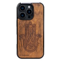 mini: Drewniane Etui Bewood do iPhone 16 Pro HAMSA IMBUIA (1)