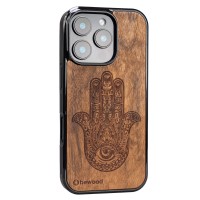 mini: Drewniane Etui Bewood do iPhone 16 Pro HAMSA IMBUIA (2)