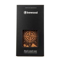 mini: Drewniane Etui Bewood do iPhone 16 Pro Max RÓŻA WIATRÓW MERBAU (5)