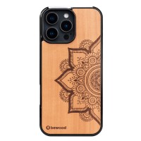 mini: Drewniane Etui Bewood do iPhone 16 Pro Max MANDALA JABŁOŃ (1)