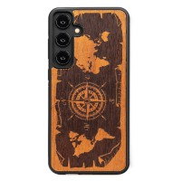 mini: Drewniane Etui Bewood do Samsung Galaxy A35 5G RÓŻA WIATRÓW MERBAU (1)