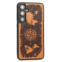 mini: Drewniane Etui Bewood do Samsung Galaxy A35 5G RÓŻA WIATRÓW MERBAU (2)