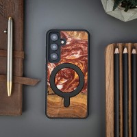 mini: Etui Bewood Unique do Samsung Galaxy S25 - Planets - Mars z MagSafe (3)